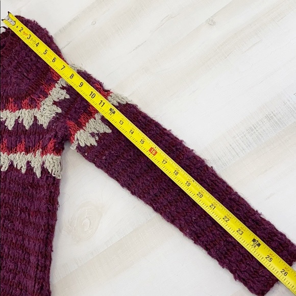 FREE PEOPLE Fuzzy Fair Isle Sweater Cozy Oversized - Picture 14 of 15